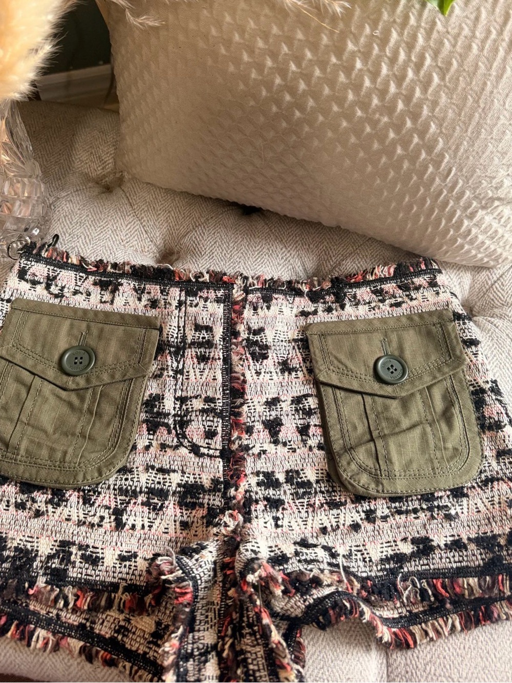 Louis Vuitton authentic tweed mini shorts